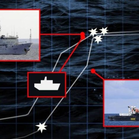 Russisk skip virkaðu har Nord Stream leiðingin sprongdist