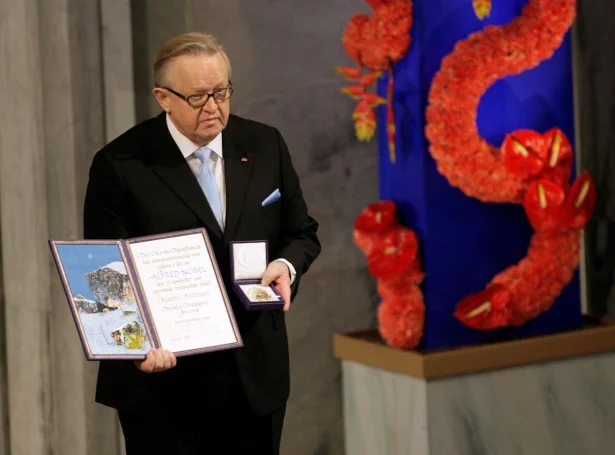 Martti Ahtisaari fekk friðarheiðursløn Nobels í 2008 (Mynd: Reuters)