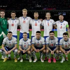 Føroyska liðið, sum spældi 0-0 í Albania í november (Mynd: Sverri Egholm)