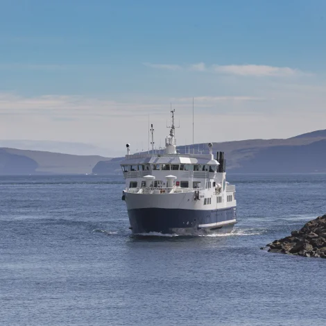 Teistin royndarsiglir á Kalsoyarleiðini í morgin