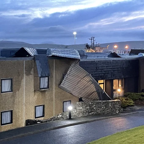 Takið rivið á Shetland Hotel