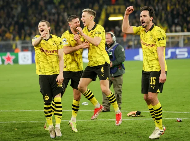 Dortmund helt málið reint í 180 minuttir móti Mbappé og PSG. 1. juni skal felagið spæla finalu á Wembley (Mynd: EPA)