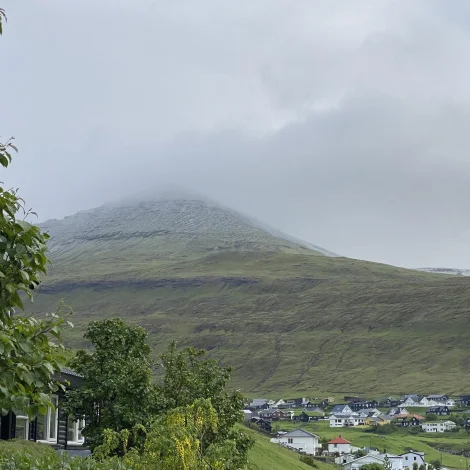 Fjøllini eru hvít í morgun