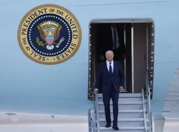 Joe Biden kom til Las Vegas týsdagin (Mynd: EPA)