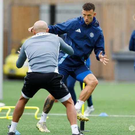 Ivan Perisic, her til venjing á Tórsvølli sum Hajduk Split-spælari í dysti móti HB í Conference League, var við í fleiri málum hjá kroatum. Kroatia spælir týðandi dyst móti Kekkia mánadagin - samstundis sum Føroyar skulu hava stig á Tórsvølli móti Gibraltar (Mynd: Hajduk Split)