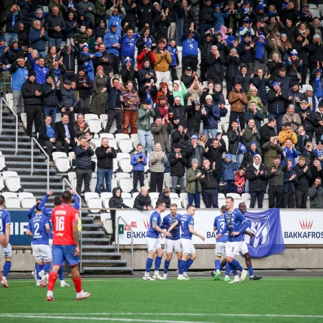 KÍ vann fyri tveimum vikum síðan 2-1 móti Borac Banja Luka í fyrra dystinum, men samanlagt gjørdist klaksvíkingar ov stuttir (Mynd: Sverri Egholm)