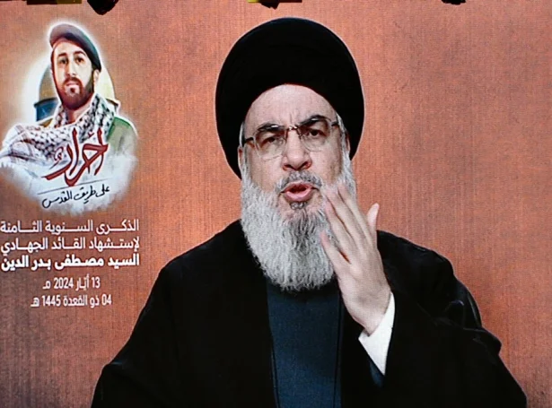 Hassan Nasrallah (Mynd: EPA)