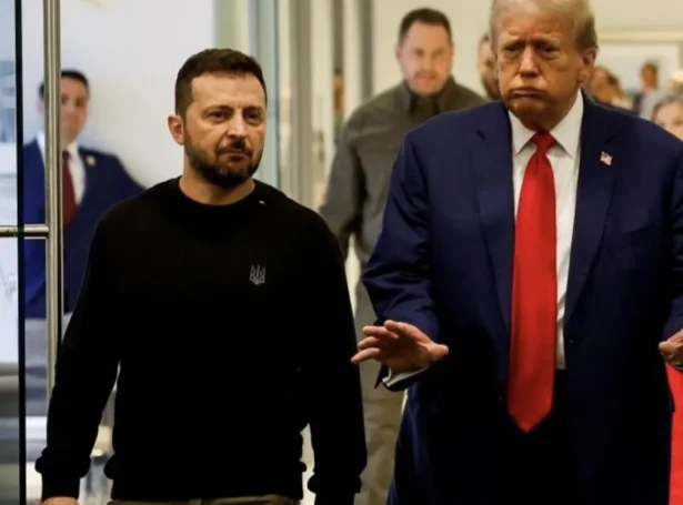 Ukrainski forsetin, Volodymyr Zelenskyj og republikanska forsetavalevnið, Donald Trump (Mynd: Reuters)