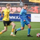 Jóhan Josephsen skoraði til 1-0 og átti stóran leiklut í málunum til 3-1 og 4-1 síðst í dystinum. Ungi áleyparin hevur skorað týdningarmikil mál í endaspurtinum og átti stórt avrik saman við fleiri í dag (Mynd: Sverri Egholm)