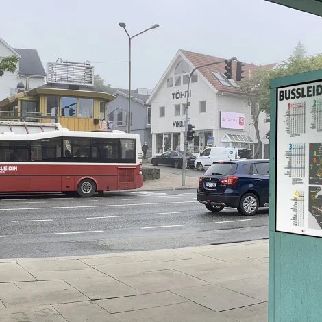 Ringa veðrið ávirkar bussleiðina í Havn