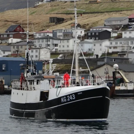 Guðrun landar havtasku í Klaksvík