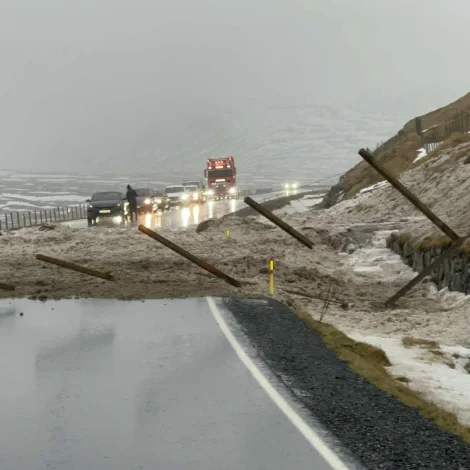 Ráða frá at koyra millum Skálafjørð og Skipanes