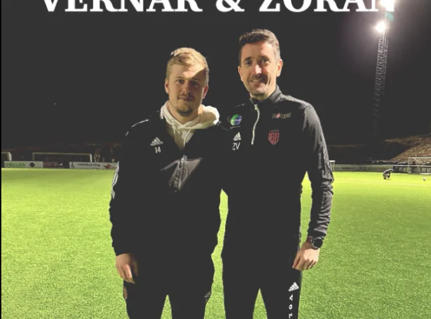 Vernar Restorff Olsen og Zoran Vujovic - venjaratoymi hjá Betri kvinnum í Hoyvík (Mynd: FC Hoyvík)