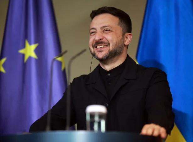Ukrainski forsetin, Volodymyr Zelenskyj (Mynd: EPA)