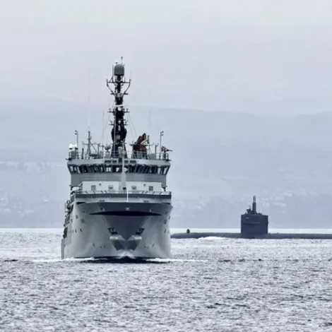 Amerikanski kavbáturin USS Newport News í Nólsoyarfjørð