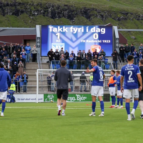 KÍ hevur takkað fyri seg á Djúpumýru hetta evropeiska summarið við tveimum sigrum og víðari luttøku. Í morgin verður tað á Tórsvølli móti mótstøðu úr Hvítarusslandi (Mynd: Sverri Egholm)