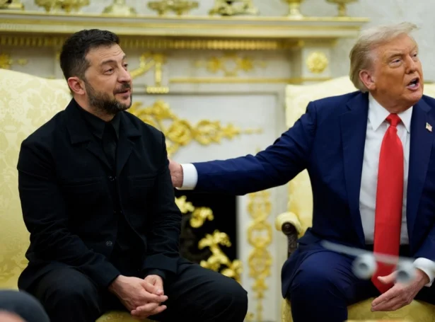 Ukrainski forsetin, Volodymyr Zelenskyj á vitjan hjá amerikanska forsetanum, Donald Trump í Hvítu Húsunum 18. august (Mynd: EPA)