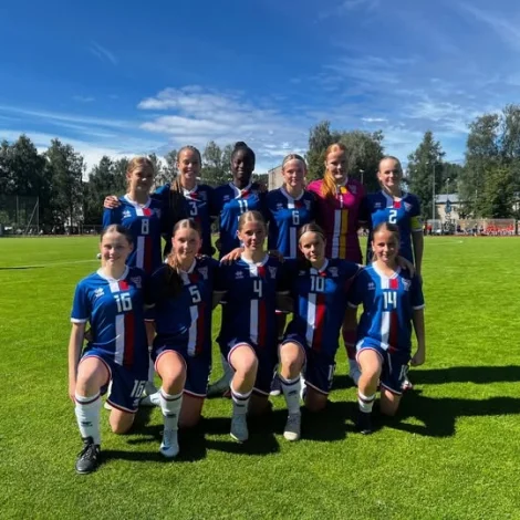 Fótbóltur U15 gentur vunnu 3-1 á Estlandi