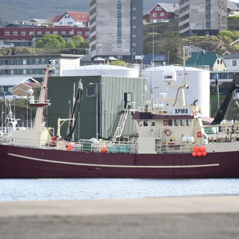 Garnaskipið Thor landar í Havn