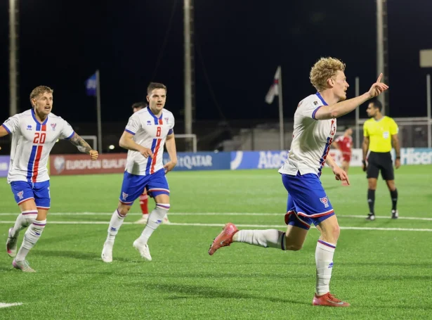 Martin Agnarsson varð avgerandi á Gibraltar í sínum fyrsta kappingardysti frá byrjan á A-landsliðnum