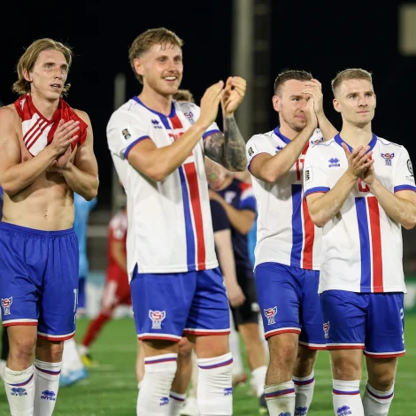 Manslandsliðið hevur nú avgreitt sínar uppgávur móti Gibraltar, og í oktober verður farið eftir at fáa stig móti størri tjóðum (Mynd: Sverri Egholm)