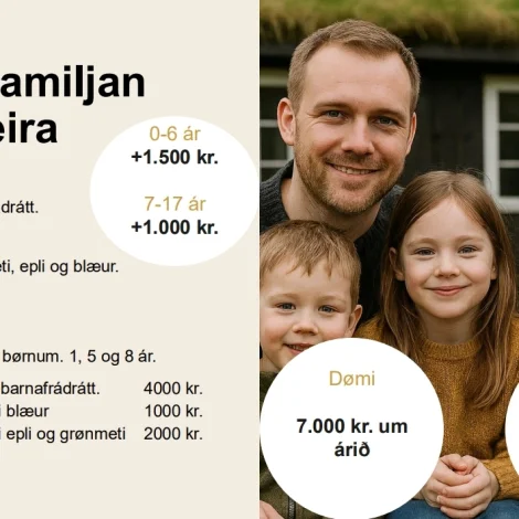 Landsstýrið betrar korini hjá barnafamiljunum