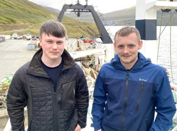 Hallur Laksafoss, skipari og Eivind Sørensen, stýrimaður (Mynd: Sjómansmissiónin)