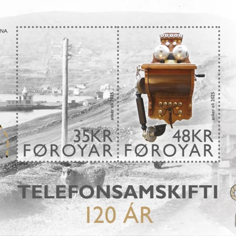 Tvey nýggj frímerki og jólamerki frá Posta