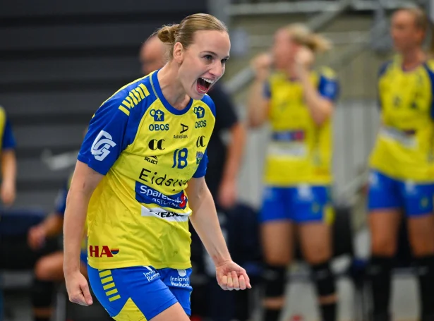 Pernille Brandenborg staðfesti eftir dystin, at tað var umráðandi at byrja á hendan hátt eftir landsliðssteðgin - liðið er nú á 3. plássi. Leygardagin spældi Storhamar móti franska stórfelagnum Metz í Champions (Mynd: topphandball.no)