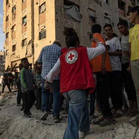 Reyði Krossur hjálpir Hamas at finna lík í Gaza