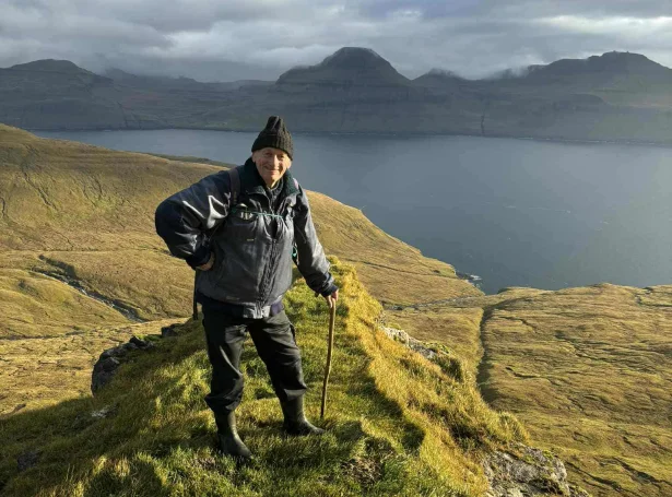 85 ára gamli Leif Petersen var við á fjalli