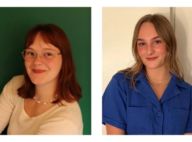 Beinta Ingeborg Greve (t.v.) og Sanna Bæk Hoydal (t.h.). Tær hava fingið 20.000 krónur hvør og hava hóast ungan aldur nógvar ymiskar tónleikaroyndir (Mynd: torshavn.fo)