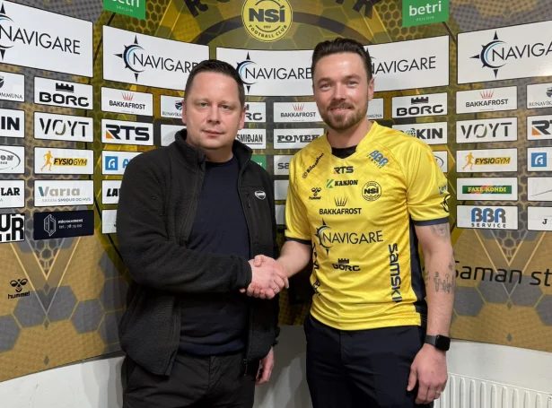 Viljormur Davidsen saman við formanninum í NSÍ, Karstin Joensen (Mynd: NSÍ)