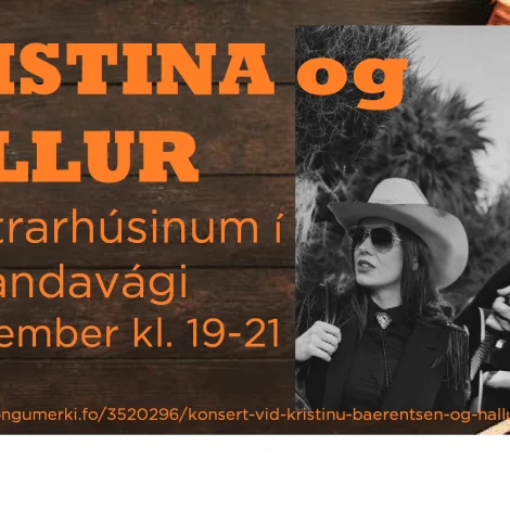 Hallur og Kristina hava konsert í Vakstrarhúsinum