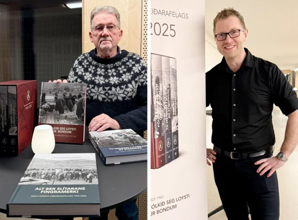 Slitið og treisknið í 100 ár savnað í trimum bókum (Mynd: sprotin.fo)