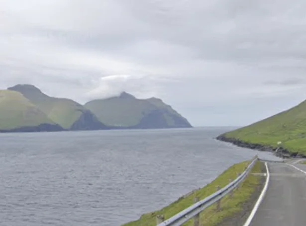 Grindin varð sædd av Kunoyarvegnum (Mynd: Google)