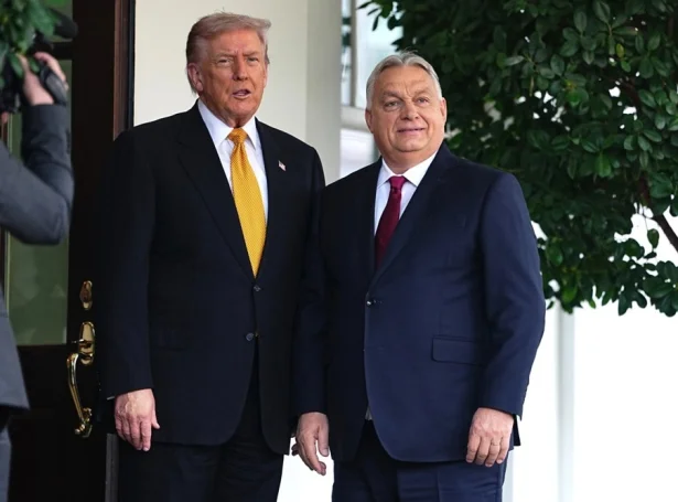 Amerikanski forsetin, Donald Trump og ungarski forsætisráðharrin, Viktor Orbán (Mynd: EPA)