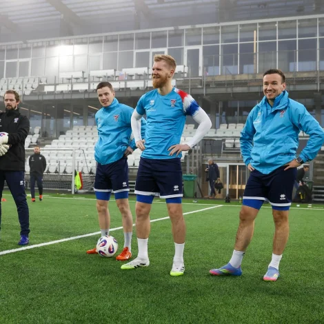 Landsliðsvenjingar vóru í Føroyum í síðstu viku (Mynd: Hans Erik Danielsen/FSF)