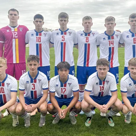 U19-dreingirnir á venjingarlegu í Slovenia í september (Mynd: Sámal Clothier/FSF)