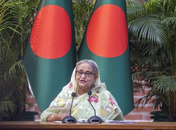 Sheikh Hasina, fyrrverandi forsætisráðharri í Bangladesj (Mynd: EPA)