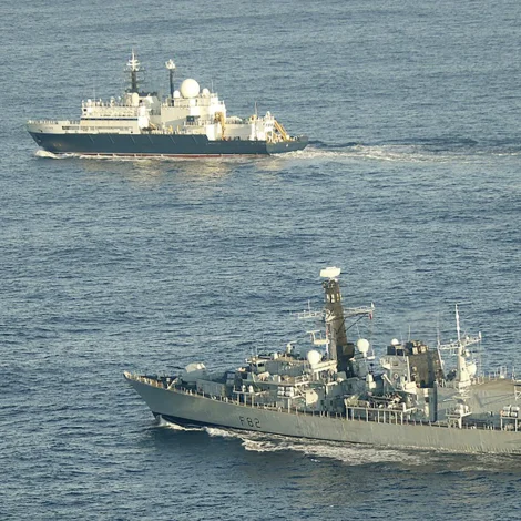 Russiskt skip órógvaði bretskar flogskiparar við lasara