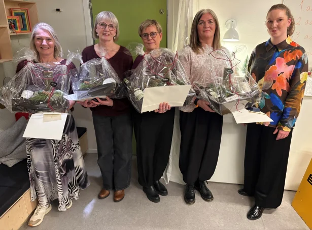 Eyð S. Johannesen, Emi Joensen, Hildibjørg Nielsen, Eydna Ísheim og Elsa Berg (Mynd Tórshavnar kommuna)