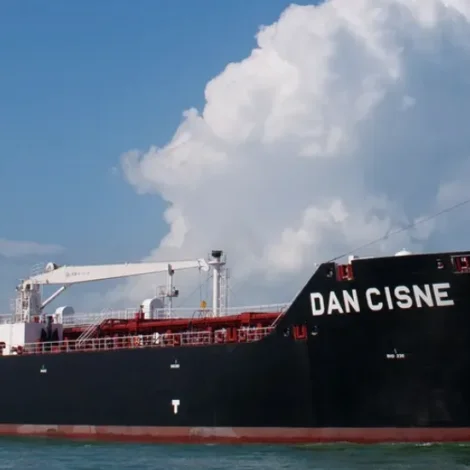 Jólaheilsan frá tangaskipinum Dan Cisne