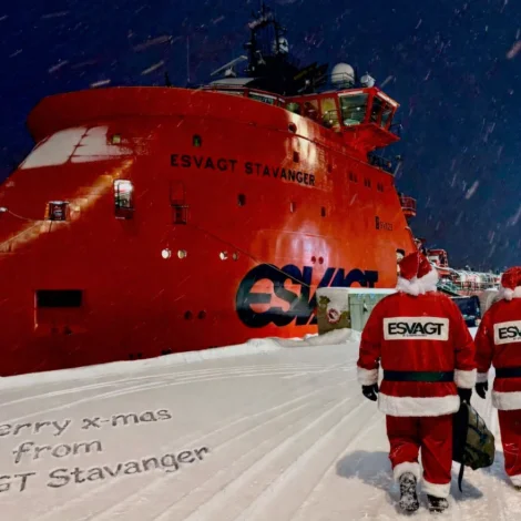 Jólaheilsen frá Esvagt Stavanger