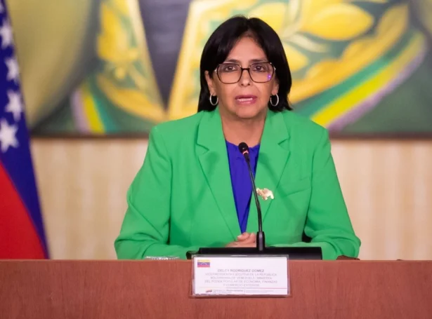 Delcy Rodriguez varaforseti er nú virkandi forseti í Venesuela (Mynd: EPA)