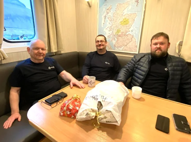 Rúni Johannesen, Napoleon Vestergaard og Brian Sandvik (Mynd: Sjómansmissiónin)