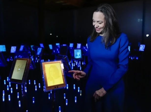 María Corina Machado fekk friðarheiðursløn Nobels handaða í Noregi í desember (Mynd: EPA)