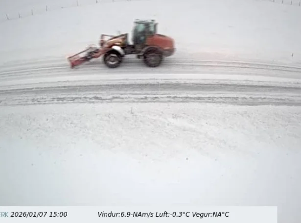 Gøtueiði fyri løtu síðan (Vevmynd: Landsverk)