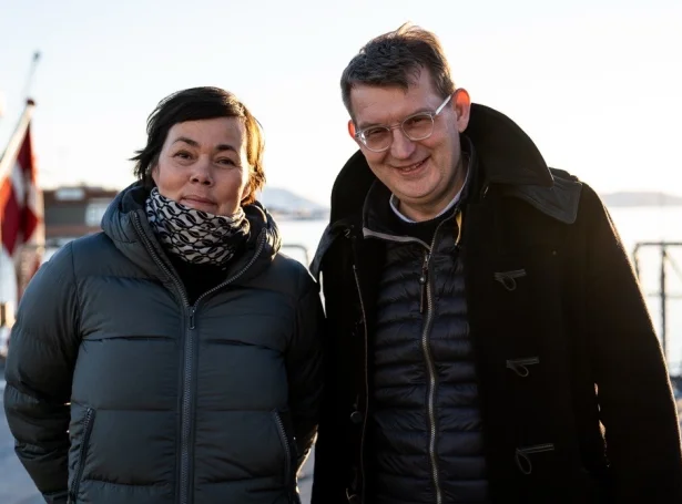 Vivian Motzfeldt og Troels Lund Poulsen (Mynd: Forsvarsministeriet)