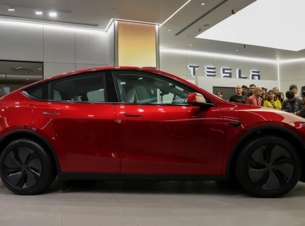 Tesla Model Y (Mynd: EPA)